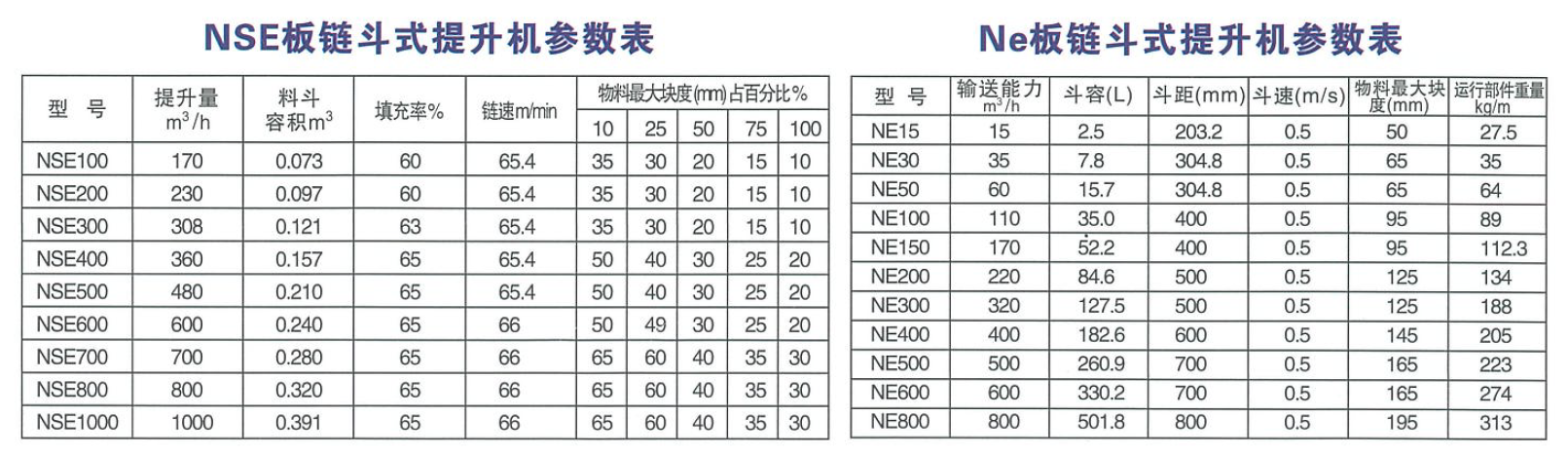 NSE NE斗式提升机